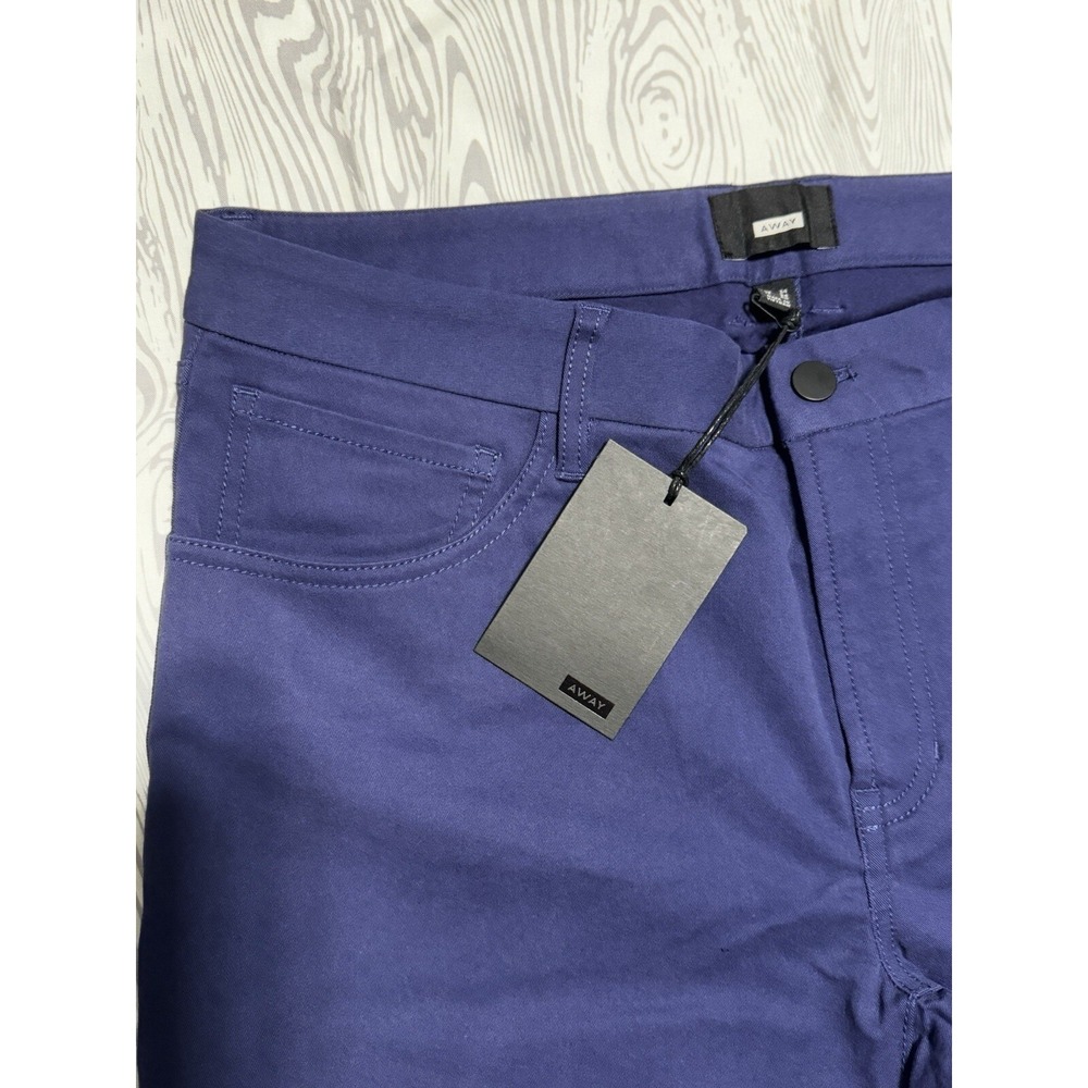 NWT AWAY Luggage Mens‎ The Staple Pant Blue Stretchy Casual Sz 34 $135 MSRP - Picture 6 of 10